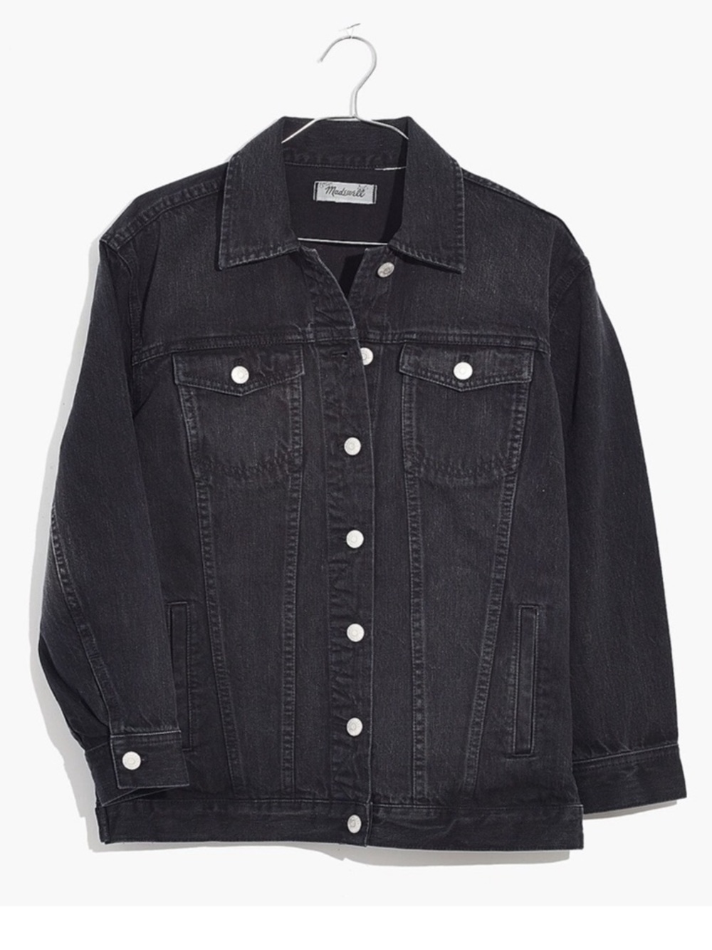 Madewell Washed Black Denim Trucker Jacket
